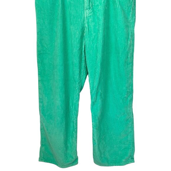 Levi's Premium Ribcage Straight Ankle Corduroy Pants Electric Green Size 32 - Picture 5 of 13